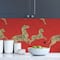 Scalamandre Masai Red Zebra Safari Peel & Stick Wallpaper